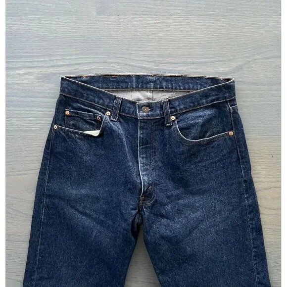 Vintage Levi's 505 Made In USA 35 X 29 Dark‎ Wash